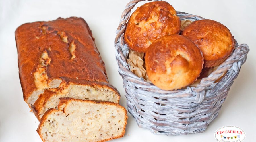 bananų duona su riešutais greitas pyragas vaikams