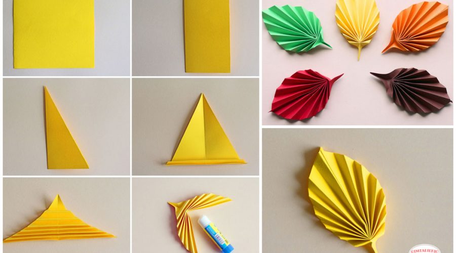 rudens origamis lankstome spalvotus lapus