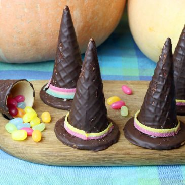 šokoladinės garanų skrybėlės iš helovino saldumynų serijos