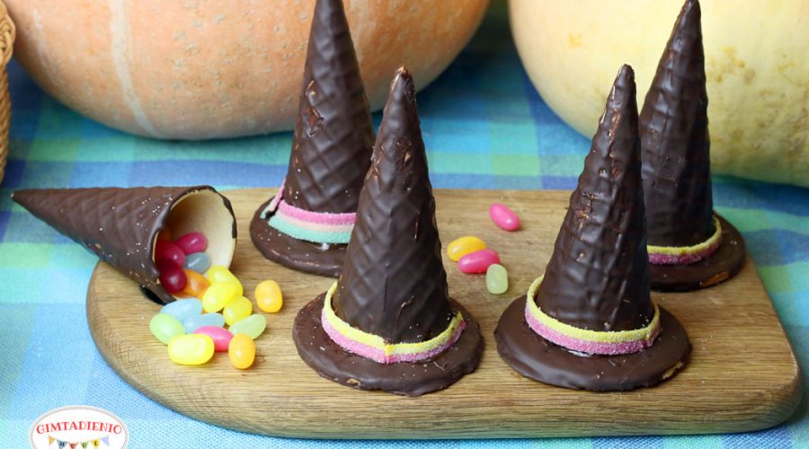 šokoladinės garanų skrybėlės iš helovino saldumynų serijos