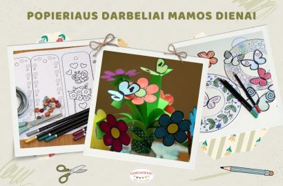 darbeliai iš popieriaus mamos dienai