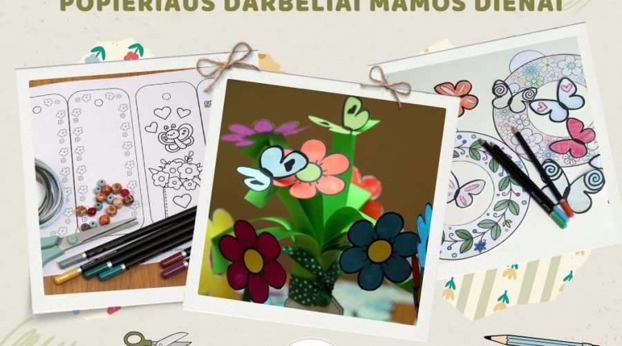 darbeliai iš popieriaus mamos dienai