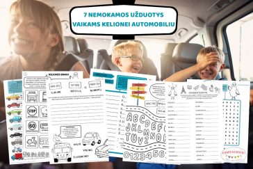 kelionė automobiliu su vaikais žaidimai užduotys