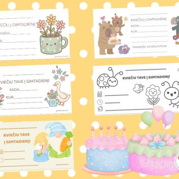 gimtadienio kvietimai pavasariui