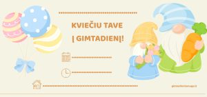vaikų gimtadienio kvietimai pavasariui