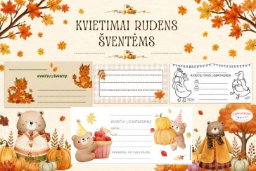 kvietimai vaikų rudens gimtadieniui