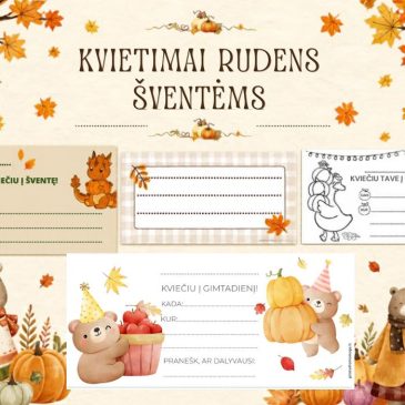 kvietimai vaikų rudens gimtadieniui