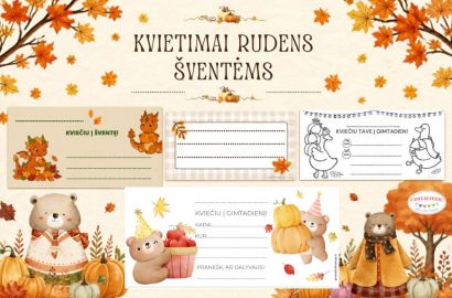 kvietimai vaikų rudens gimtadieniui